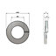 M2.5 Square Section Spring Locking Washers Stainless Steel A2 304 DIN 7980 Pack of 20