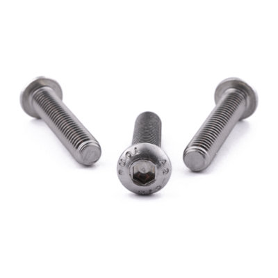 M2 X 16 Hexagon Socket Button 10 Pack ISO 7380-1 A2 Stainless Steel