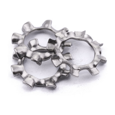 M3.5 External Tooth Washer 25 Pack DIN 6797/A A2 Stainless Steel