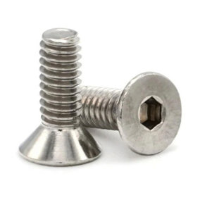 M3 x 12mm Length Countersunk CSK Allen Key Screws Stainless Steel A2 304 DIN 7991 Pack of 20