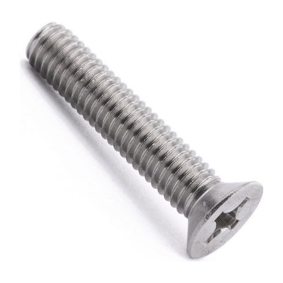 M3 X 25 Phil Csk Machine Screw DIN 965-A 10 Pack A4 Stainless Steel