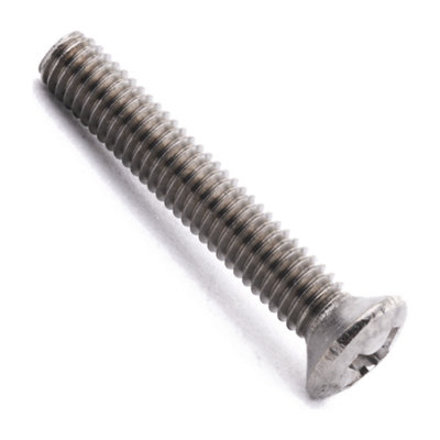 M3 X 5 Phil Raised Csk Machine Screw DIN 966 10 Pack A2 Stainless Steel
