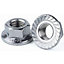 M4 (2 pcs) Hex Flanged Nuts with Serrated Flange A2 Stainless Steel DIN 6923 Flanged Nut