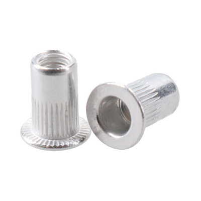 M4 4mm Alu Nut Serts Riveting Nuts Rivet Threaded Inserts Blindnut Rivnut 50pc
