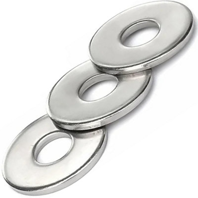 M4 - 4mm Washers for Screws ( Pack of: 25 ) Large Flat Washer Form G Penny Washers Steel Zinc Plated DIN 9021