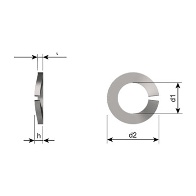 M4 Curved Spring Washer 25 Pack DIN 128-A Stainless Steel