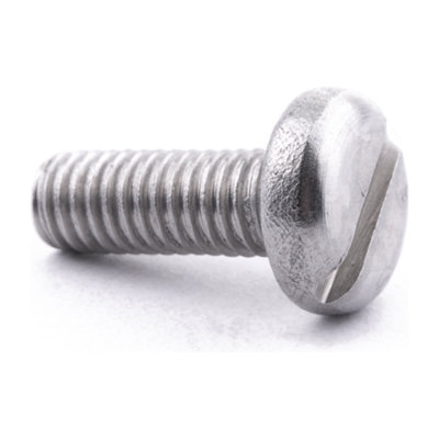 M4 X 18 Slot Pan Machine Screw 10 Pack DIN 85 A2 Stainless Steel