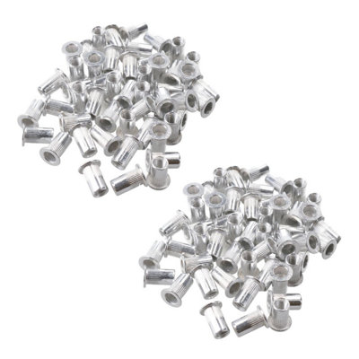 M5 5mm Alu Nut Serts Riveting Nuts Rivet Threaded Inserts Blindnut Rivnut 100pc