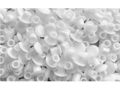 M5/5mm drill hole cover cap - blanking furniture kitchen cabinet shelf (white, pack of 40)