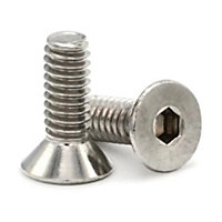 M5 x 100mm Length Countersunk CSK Allen Key Screws Stainless Steel A2 304 DIN 7991 Pack of 10
