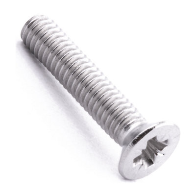 M5 X 16 Poz Csk Machine Screw DIN 965 10 Pack A2 Stainless Steel
