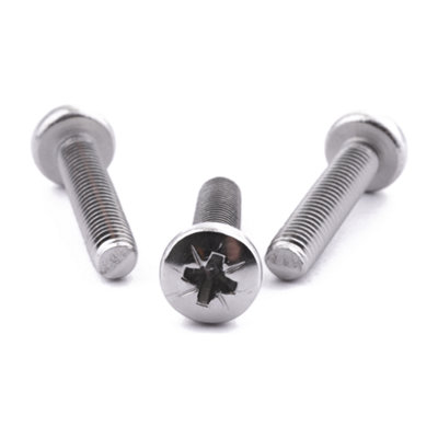 M5 X 16 Poz Pan Machine Screw DIN 7985 10 Pack A4 Stainless Steel