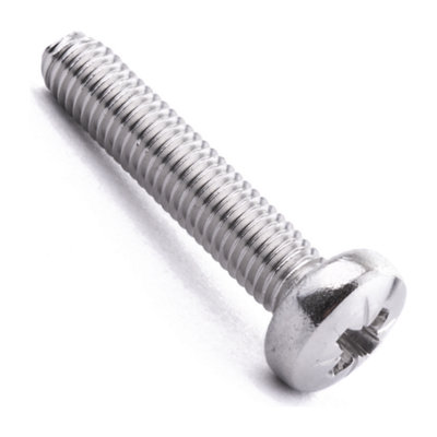 M5 X 16 Poz Pan Machine Screw DIN 7985 10 Pack A4 Stainless Steel