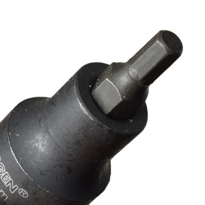 M5 x 55mm 1/2" Drive Short Impact Impacted Allen Hex Key Socket By Bergen