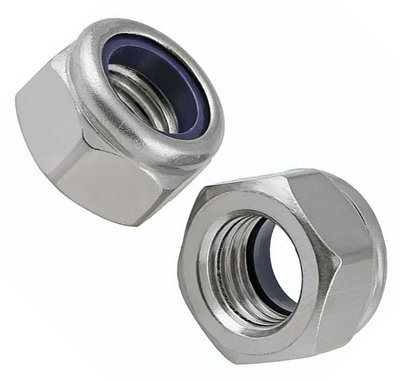 M6  (10 pcs) Premium Locking Nuts Nylon insert Lock Nut Steel Nyloc DIN 985