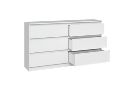 M6 140 Malwa Large Chest of Drawers White