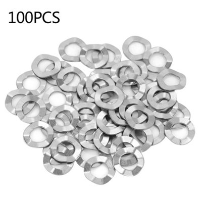 M6 50pcs Stainless Steel Wave Spring Washers for Locking and Gasket Applications