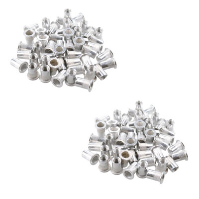M6 6mm Alu Nut Serts Riveting Nuts Rivet Threaded Inserts Blindnut Rivnut 100pc