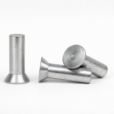 M6 (6mm x 16mm) - Pack of 100 - DIN 661 - Solid Aluminium Countersunk ...