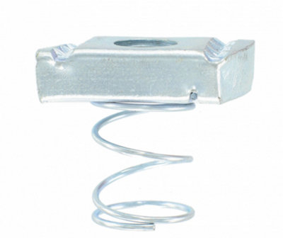 M6 CHANNEL NUTS SHORT SPRING BZP (100) CHANNEL NUTS / ZEBEDEE
