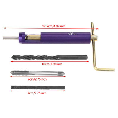 M6 Stainless Steel Thread Repair Kit with Wire Thread Inserts and Tool Set