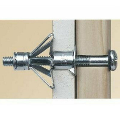 M6 x 53mm (2 pcs) Molly Hollow Wall Anchors Cavity Heavy Duty Metal All Sizes Bolts - 6
