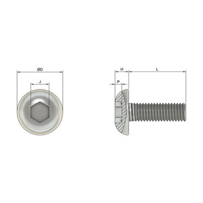 M5-0.8 X 60mm Hex Socket Head Cap Screws Bolts 304 Stainless Steel...