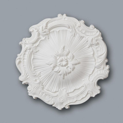 M66 Ceiling Rose - Medallion Baroque Lightweight Resin Ornate Decor Traditional Classic Light Chandelier Ceiling Centre 44cm