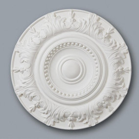 M67 Ceiling Rose - Medallion Lightweight Resin Traditional Classic Light Chandelier Feature Paintable Ceiling Centre 50cm
