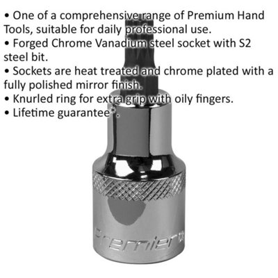 M7 Forged Spline Socket Bit - Premium Chrome Vanadium 1/2" Drive Tool