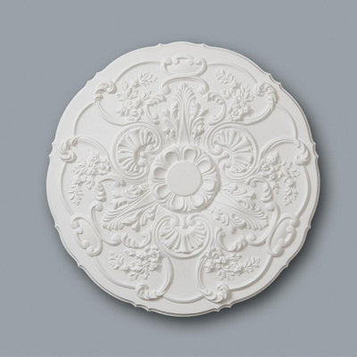 M78 Ceiling Rose - Medallion Lightweight Resin Decor Traditional Floral ...