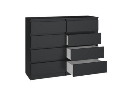 M8 120 Malwa Chest of Drawers Black