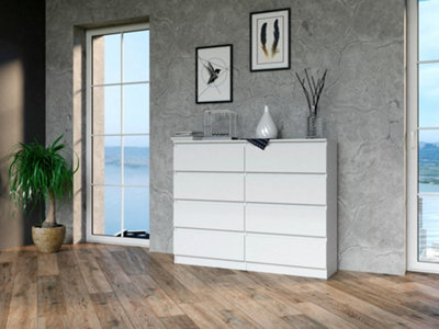 M8 120 Malwa Chest of Drawers White