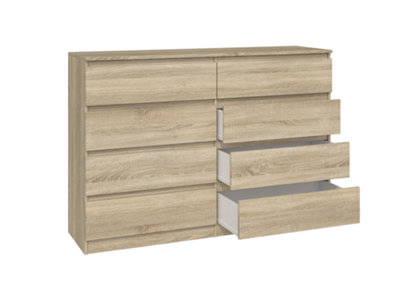 M8 140 Large Malwa Chest of Drawers Sonoma Oak