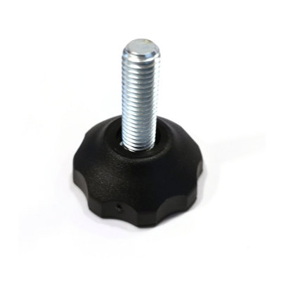 M8 25mm Plastic Base Swivel Bolt Furniture Glide Leveling Foot - Size 25mm - Pack of 1