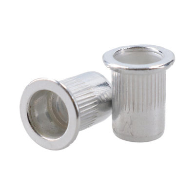 M8 8mm Alu Nut Serts Riveting Nuts Rivet Threaded Inserts Blindnut Rivnut 25pc