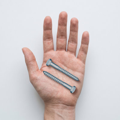 25pk Hex Head Lag Bolts – 3/8 X 9 – Zinc Plated Steel – A307 Grade – Lexar Industrial