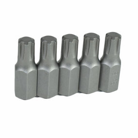 M8 Male Short (30mm) Ribe Bit 5 Pack With 10mm Hex End S2 Steel Bergen