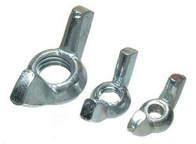 M8 Wing Nuts Butterfly Pack of: 2  DIN 315 (American) Zinc Plated Steel for DIY Tools Machinery - 6