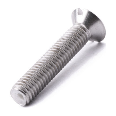 M8 X 16 Slot Raised Csk Machine Screw 10 Pack DIN 964 A4 Stainless Steel
