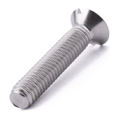M8 X 25 Slot Csk Machine Screw 10 Pack DIN 963 A2 Stainless Steel