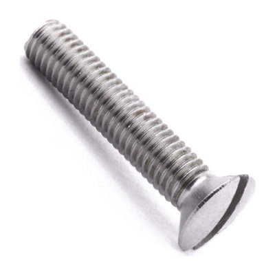 M8 X 25 Slot Raised Csk Machine Screw 10 Pack DIN 964 A4 Stainless Steel