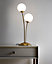 Mabel 2 Light Satin Brass Table Lamp