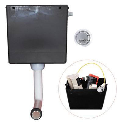 Macdee Duo Compact Dual Flush Concealed Toilet Cistern + Button 