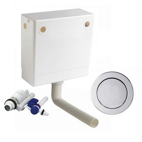 Macdee Pneu Compact Pneumatic Concealed WC Toilet Cistern Single Flush CPL41CP