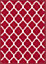 Machine Washable Trellis Design Anti Slip Doormats Red 80x150 cm