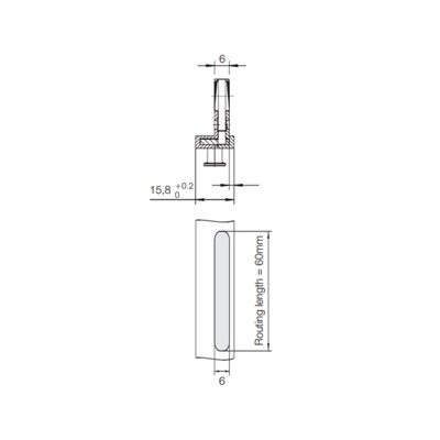 Maco Offset Mushroom Espagnolette 781mm (20mm b/set)