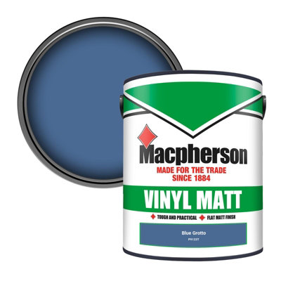 Macpherson Trade Walls & Ceilings Vinyl Matt Emulsion Paint Blue Grotto ...