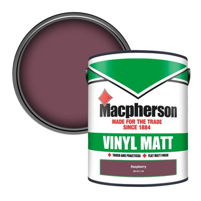 Macpherson Trade Walls & Ceilings Vinyl Matt Emulsion Paint Raspberry ...
