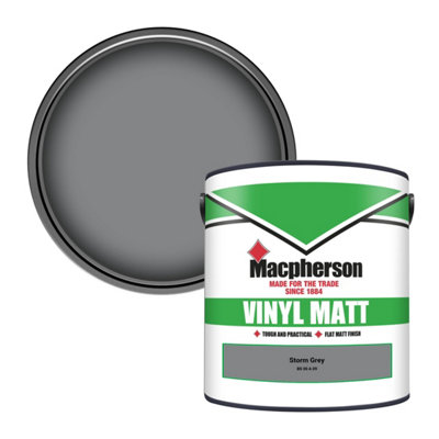 Macpherson Trade Walls & Ceilings Vinyl Matt Emulsion Paint Storm Grey ...